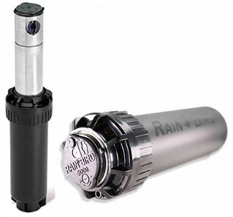 Irrigatore dinamico a turbina Rain Bird mod. 5004 PL PC SAM PRS SS - pistone Inox - attacco 3/4'' Femmina - raggio da 7,6 a 15,2