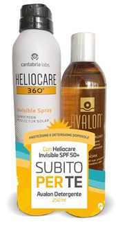 Heliocare 360° Invisible Spray Spf50+ Solare 200ml + Avalon Detergente Fluido 250ml Omaggio