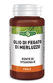 ErbaVita  Perle  Olio di Fegato di Merluzzo Integratore Alimentare 100 Perle