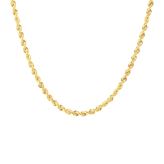 Collana Fune Corda Oro Giallo 18 KT - Spessore : 1.50 mm