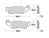 SET PASTIGLIE FRENO ANTERIORI SINTERIZZATE SBS 694 HS PER HONDA TRANSALP 700 2008/2013 (SOLO MODELLO SENZA ABS)