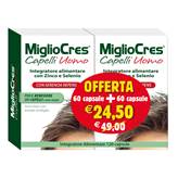 MiglioCres Anticaduta Capelli Uomo 60 + 60 Capsule Pacco Doppio