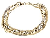 Bracciale donna in oro giallo e bianco 803321730995