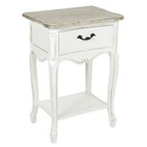 lorenzon Gift Comodino in legno con 1 Cassetto CATERINA 48x35xh 69 cm bianco