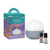 Purae Kit Aromaterapico Giardino Rilassante - Diffusore Ad Ultrasuoni Abies + Oli Essenziali Arancio Dolce E Lavanda Ibrida Bio