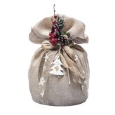 Sacco Portapanettone Tessuto Canvas Naturale ø23x35cm