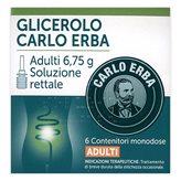 Glicerolo Carlo Erba Adulti 6,75G soluzione rettale da 6 contenitori monodose