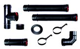 KIT TUBO PELLET MOD.0 DN 080 TUBO NERO SMALTATO