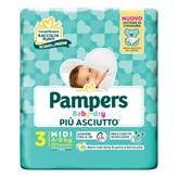 Pampers Baby Dry Downcount - Midi Taglia 3 (4-9 Kg) 20 Pezzi