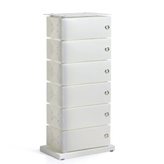 Emporium Scarpiera Fluida WHITE 6 Cassetti 41x25.5h104 in polipropilente bianco Perla