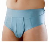 ORIONE - Slip ernia 515 - Slip per ernia in cotone aperto, uomo - Colore : Antracite- Taglia : 4°