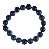 Bracciale Occhio di Falco Blu Grado AAA, elastico, sfere 10mm