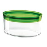 Guzzini Barattolo Ovale Biscottiera 23x18xh12,4 cm - 2000cc In Materiale Plastico SAN e PE Verde Acido