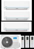 CLIMATIZZATORE MIDEA TRIAL SPLIT EVOLUTION 9+9+9 BTU CON GAS R32 WI-FI INTEGRATO A++  M3OA-27HFN8-Q