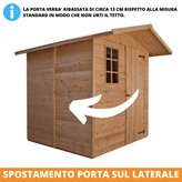 Spostamento Porta su un laterale della casetta