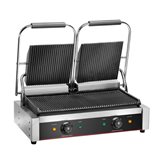 Piastra per panini in ghisa doppia - rigata/rigata - 3600 W