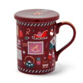 Neavita Infusiera Rossa Natale In New Bone China 340ml