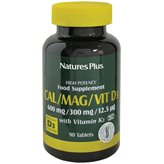 Natures Plus Cal/Mag/VitD3 Integratore Alimentare 90 Tavolette