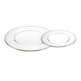 Set 6 Sottopiatti + 6 Piatti Pane 12 pz. "Clear Sheer Platino" Fade Maison