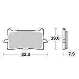 SET SINTERED FRONT BRAKE PADS SBS 940 HS FOR HONDA CBR 650 R 2021/2023