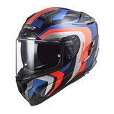 LS2 Challenger Galactic - Gl Blue/Fluo Org - Taglia Casco : M/57-58