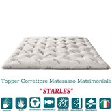 EverGreenWeb Correttore Materasso Alto 7cm in Memory Foam Med e Oli Aloe Vera Topper Letto Coprimaterasso Imbottitura Fiocco 100% Effetto Piuma Morbido Futon Ortopedico | STARLES